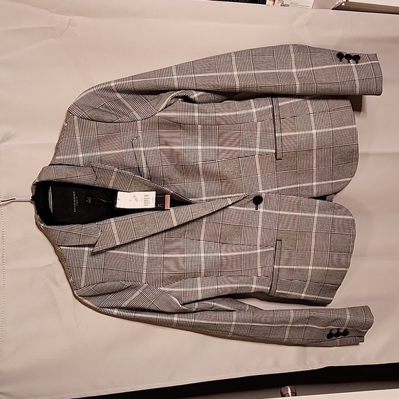 NWT Banana Republic Women’s Black and White Plaid Blazer - Picture 1 of 6